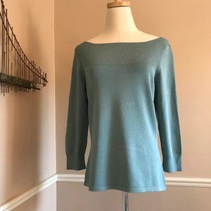 INC Light Sea Glass Blue Sweater - Size L  NWT